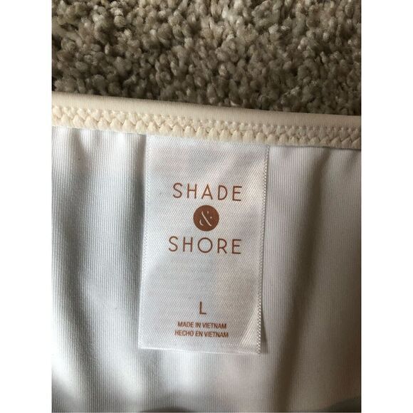 Shade & Shore Women’s Cream Lace Top 2 Piece Bikini Size L (36B) NWOT - Picture 4 of 9